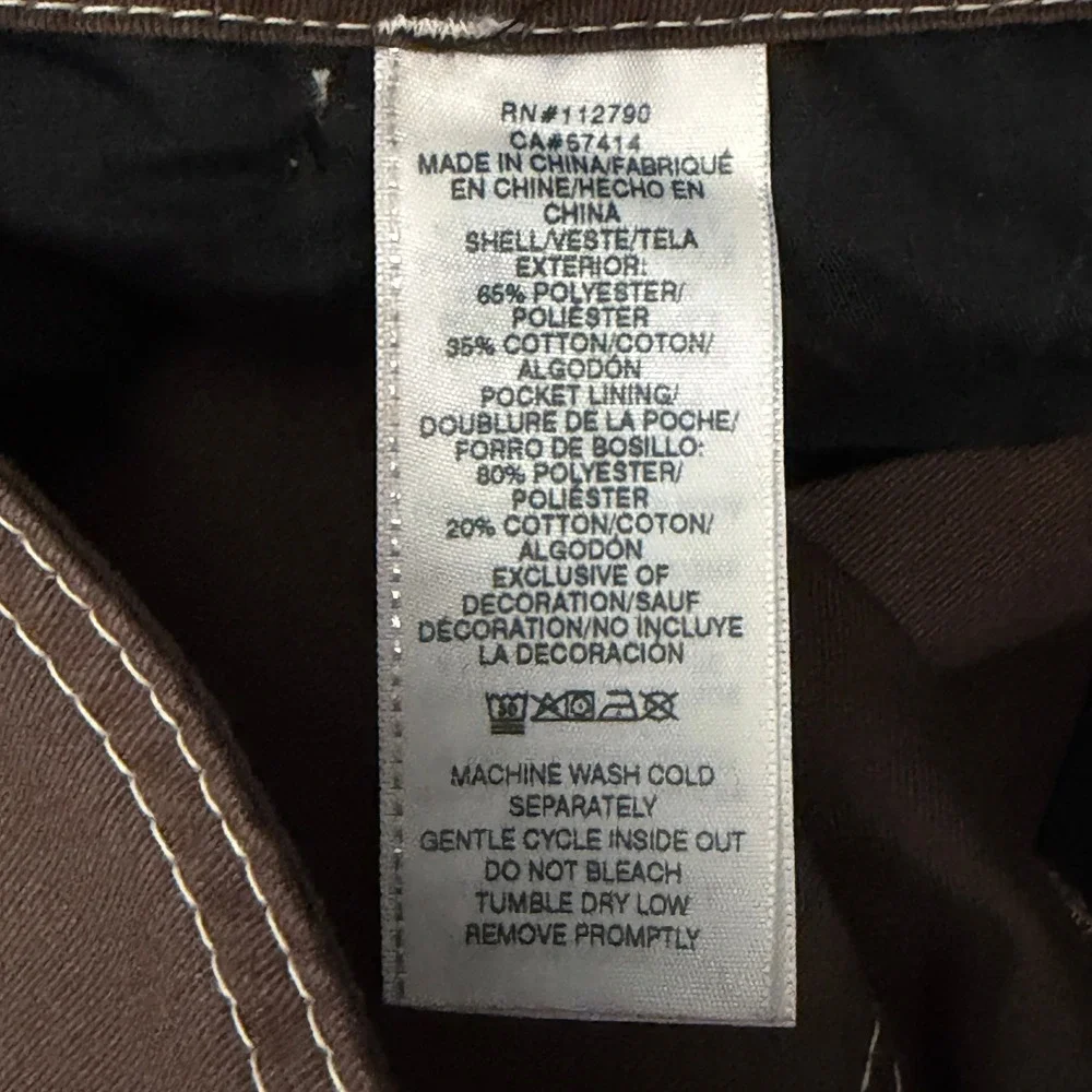 True Religion Cargo Pants Mens 32x32 Coton Stretch Straight Leg Brown *READ